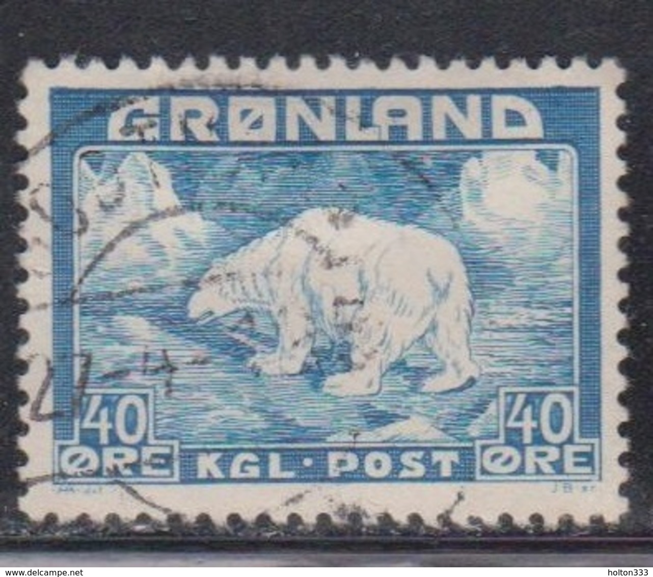 GREENLAND Scott # 8 Used - Polar Bear - Oblitérés