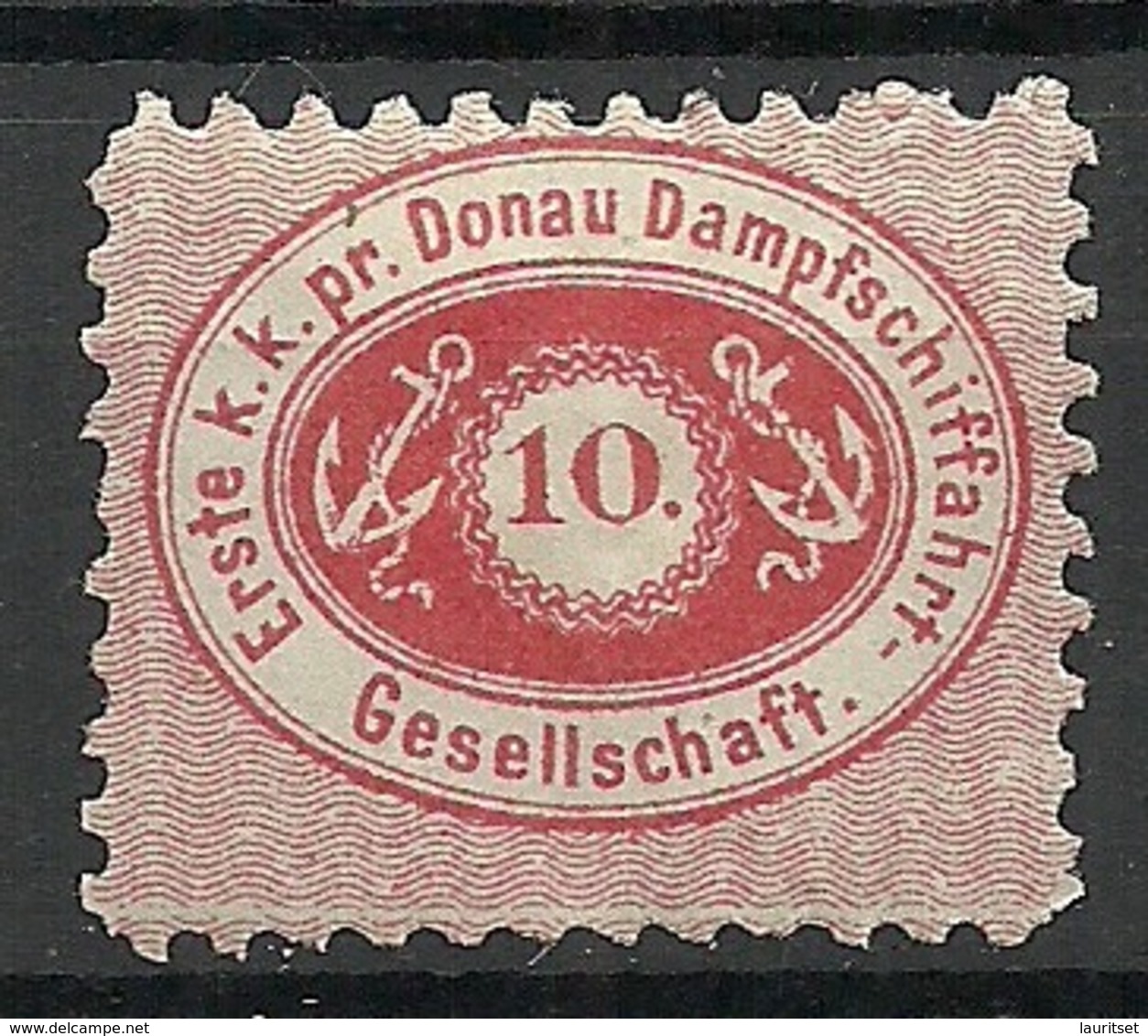 AUSTRIA Österreich 1870 Donau Dampferschiffahrt-Gesellschaft Perf 9 1/2 Michel 4 * - Ungebraucht