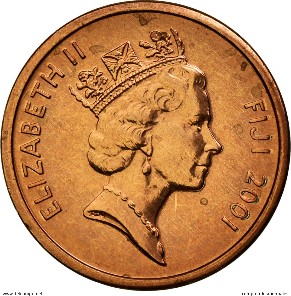 Monnaie, Fiji, Elizabeth II, Cent, 2001, SUP, Copper Plated Zinc, KM:49a - Fidschi