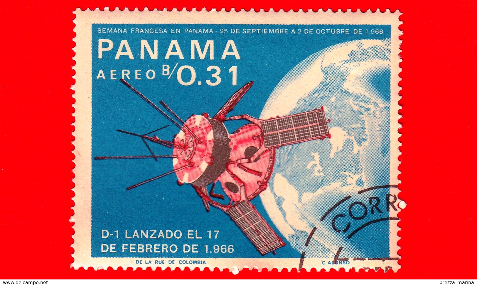 Nuovo - PANAMA - 1966 - Ricerche Nello Spazio - Giulio Verne - D-1 A - 0.31 - P. Aerea - Panama