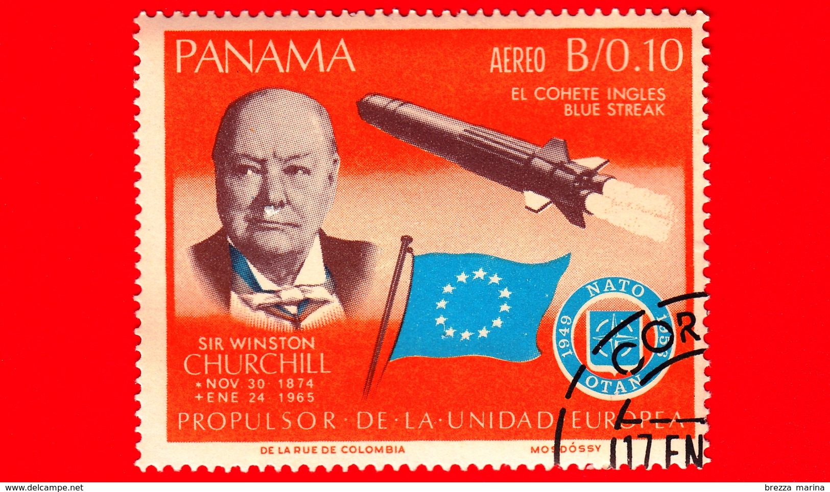 Nuovo - PANAMA - 1966 - Ricerche Nello Spazio - Winston Churchill - 0.10 - P. Aerea - Panamá