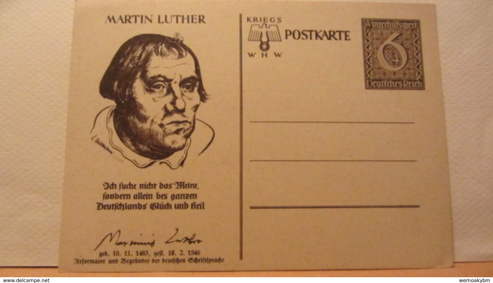 DR: GA  P 285 /02 * Martin Luther Winterhilfswerke 1939 Ungebraucht - Briefe U. Dokumente