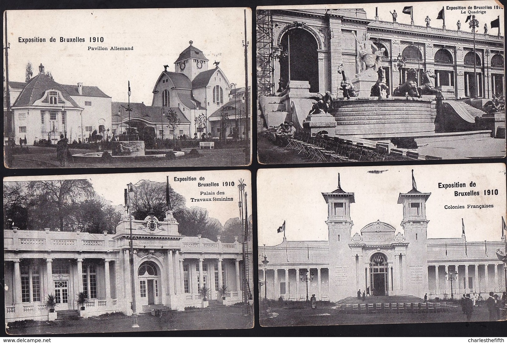 29 X OLD CARD WORLD FAIR BRUSSELS 1910 - EXPOSITION DE BRUXELLES 1910 - WERELDTENTOONSTELLING BRUSSEL - Expositions