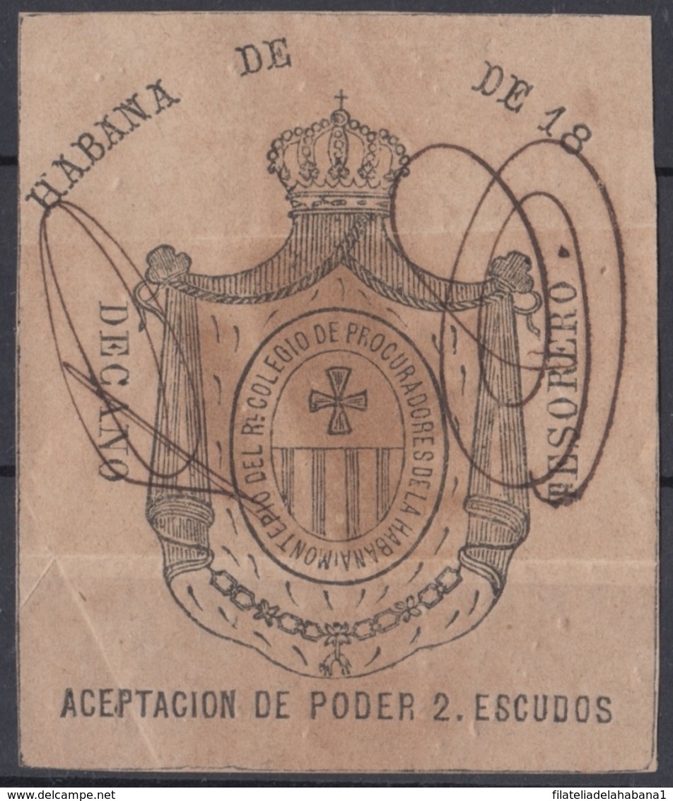 ABO-93 CUBA SPAIN ESPAÑA. 2e ACEPTACION DE PODERES. HAVANA LAWYER AND ATTORNEY USED. - Portomarken