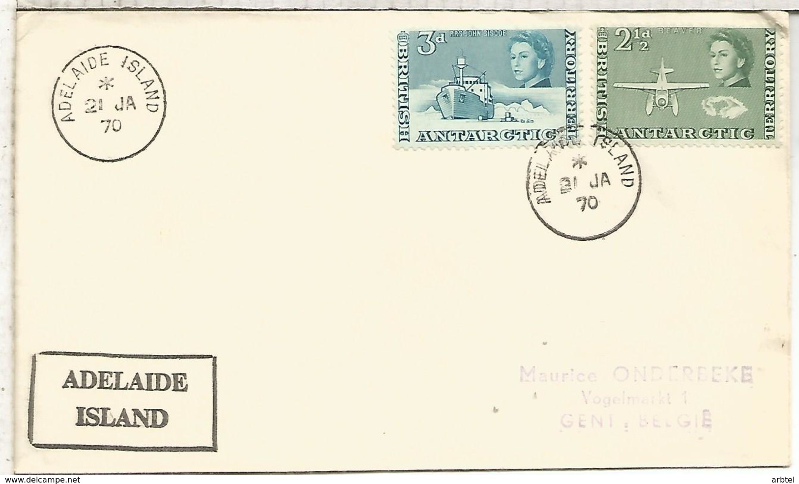 BRITISH ANTARCTIC TERRITORY 1970 MAT ADELAIDE ISLANDS ANTARTIDA - Estaciones Científicas