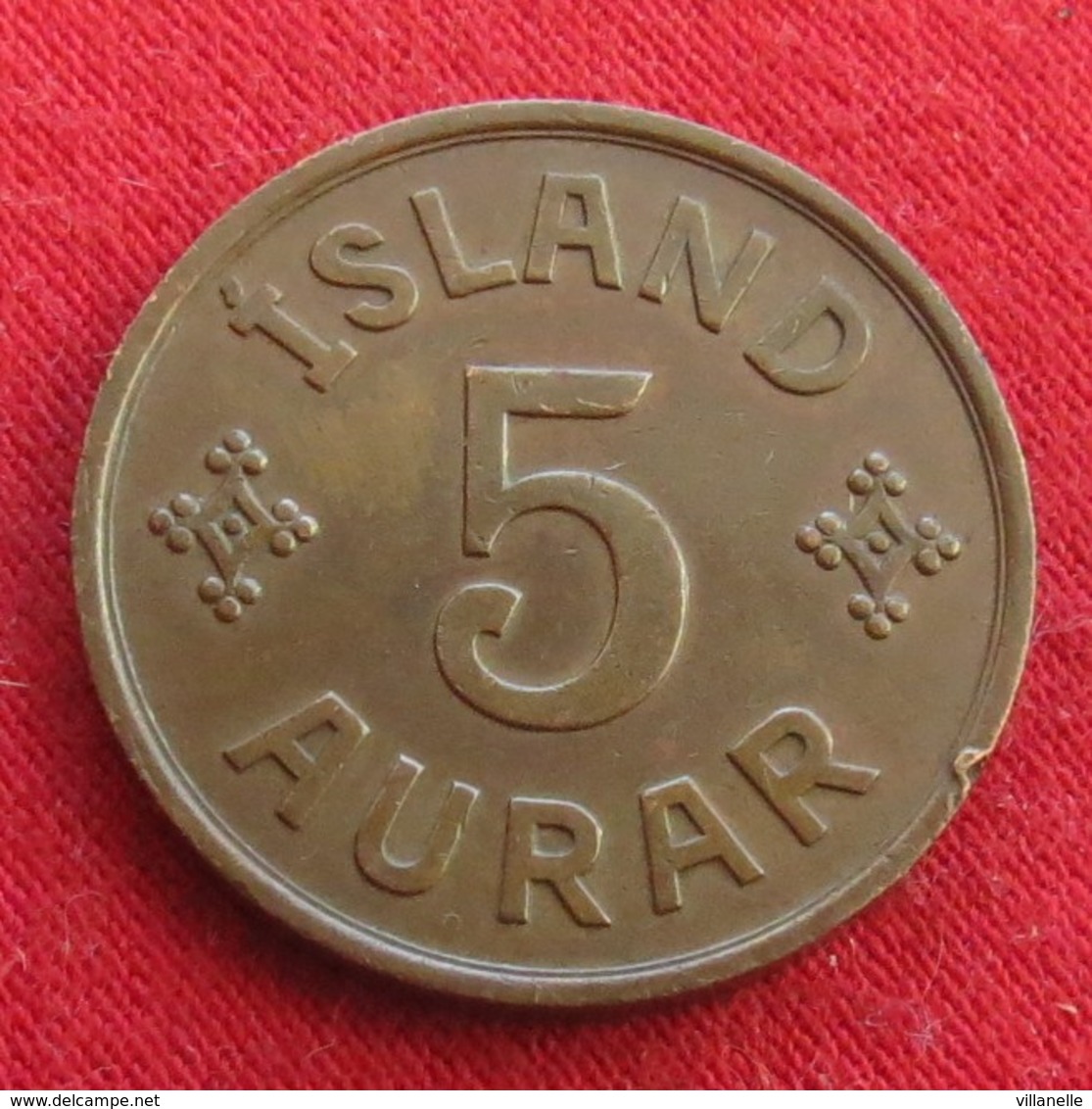 Iceland  5 Aurar 1942 KM# 7.2  Islandia Islande Island Ijsland - Islande