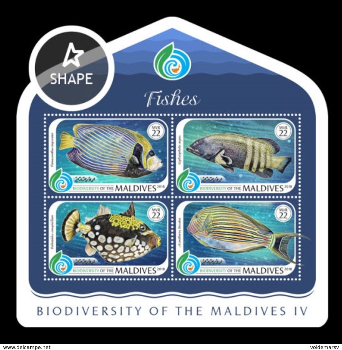 Maldives 2019 Mih. 8139/42 Fauna. Biodiversity Of Maldives (IV). Fishes MNH ** - Maldives (1965-...)