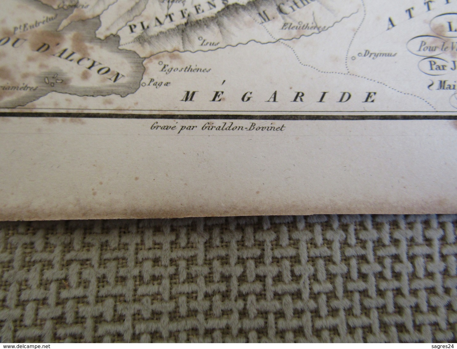 Carte Plan La Béotie Pour Le Voyage Du Jeune Anacharsis  Par J.D.Barbié Du Bocage 1787 - Mapas Geográficas