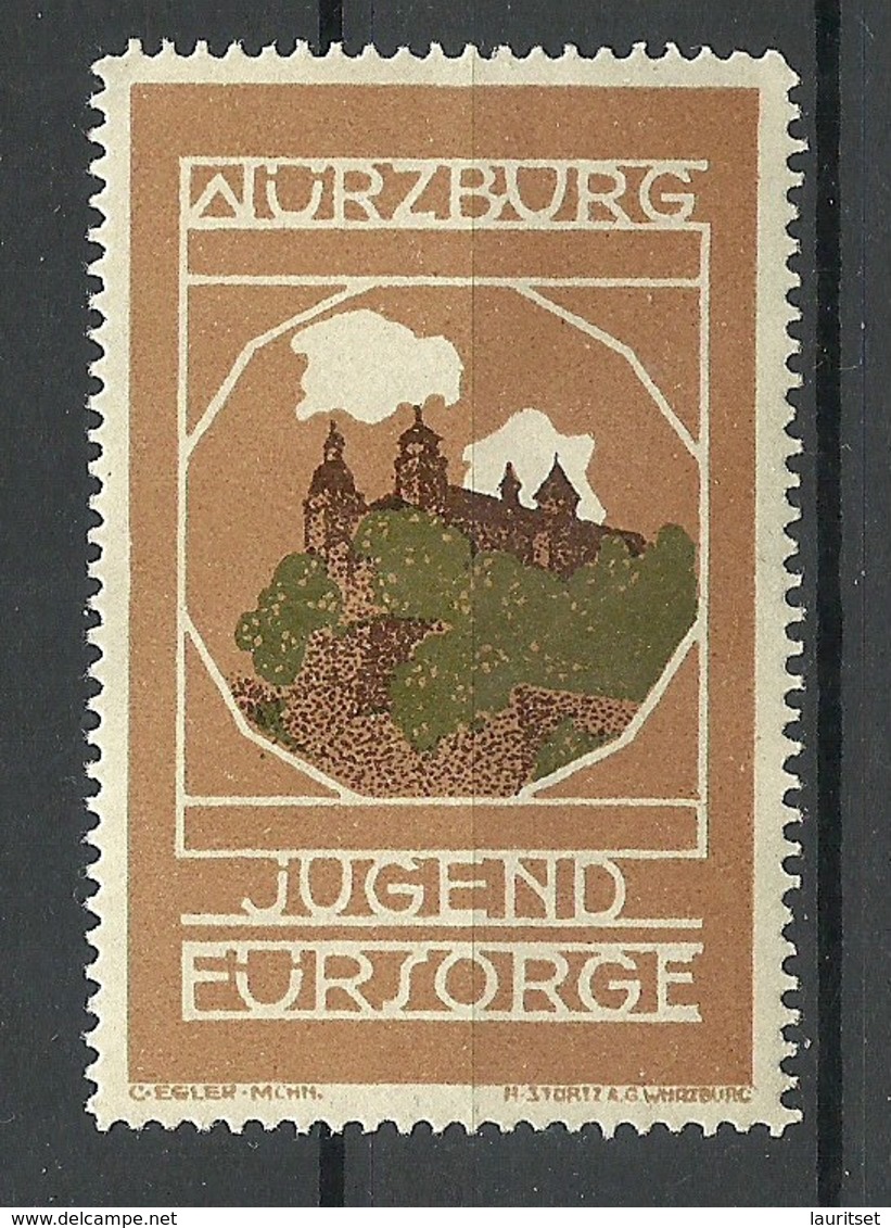 GERMANY Ca 1915 Reklamemarke Würzburg Jugendfürsorge Advertising Poster Stamp * - Cinderellas