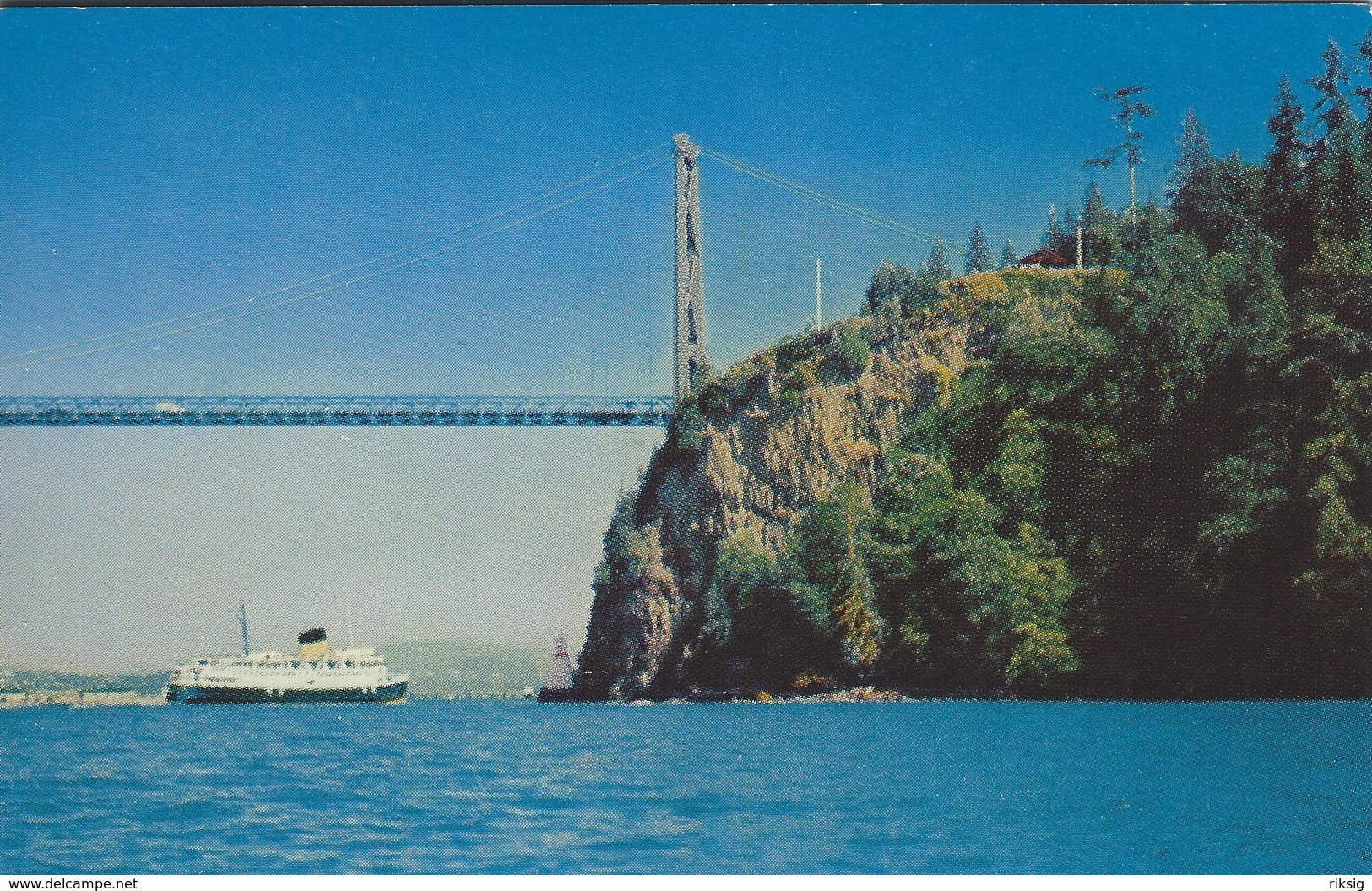 Vancouver. Lions Gate With Arriving Steamer.   B.C. Canada.  S-4565 - Penticton