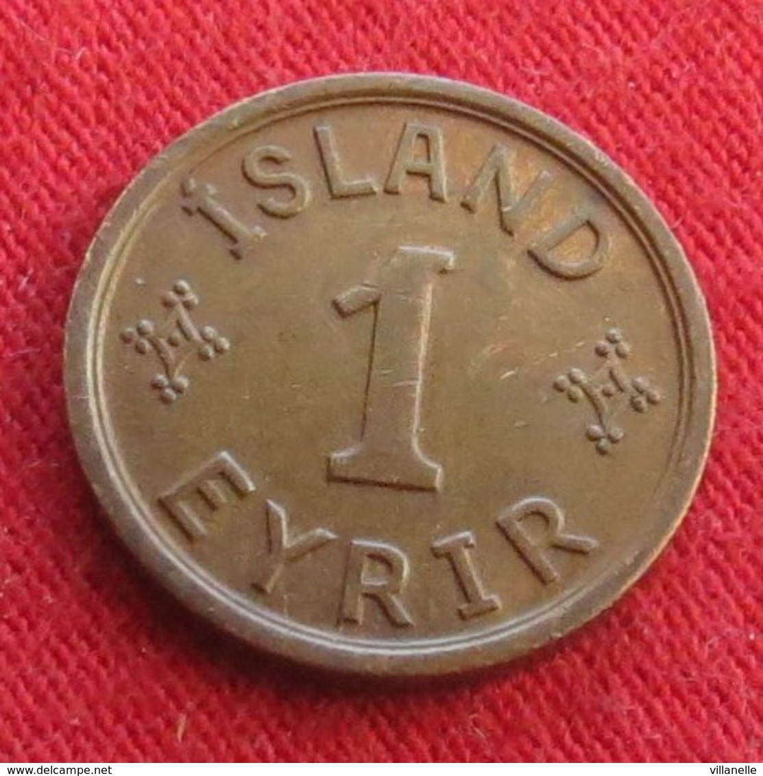 Iceland 1 Eyrir 1942 KM# 5.2  Islandia Islande Island Ijsland - Islande