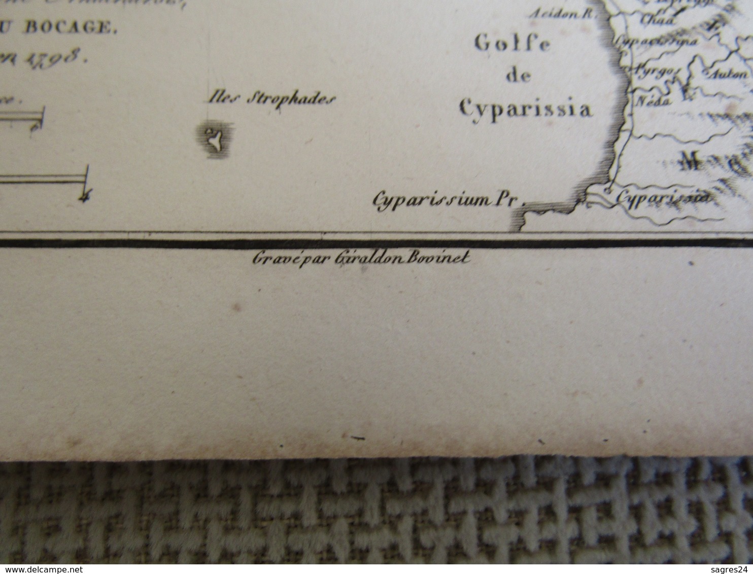 Carte L`Élide Et La Triphylie Avec L`Ile De Zaçynthe Par J.D.Barbié Du Bocage 1786 - Geographical Maps