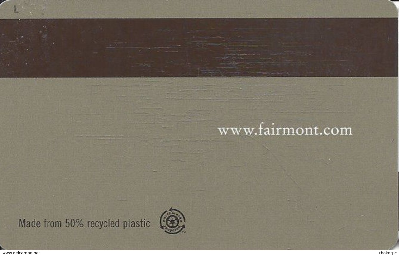 Fairmont Hotel Room Key Card - Hotel Keycards