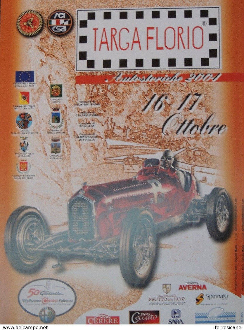 ORIGINAL POSTER PLAKAT TARGAFLORIO AUTOSTORICHE 25x50 ALFA ROMEO CAMPARI 1 - Affiches