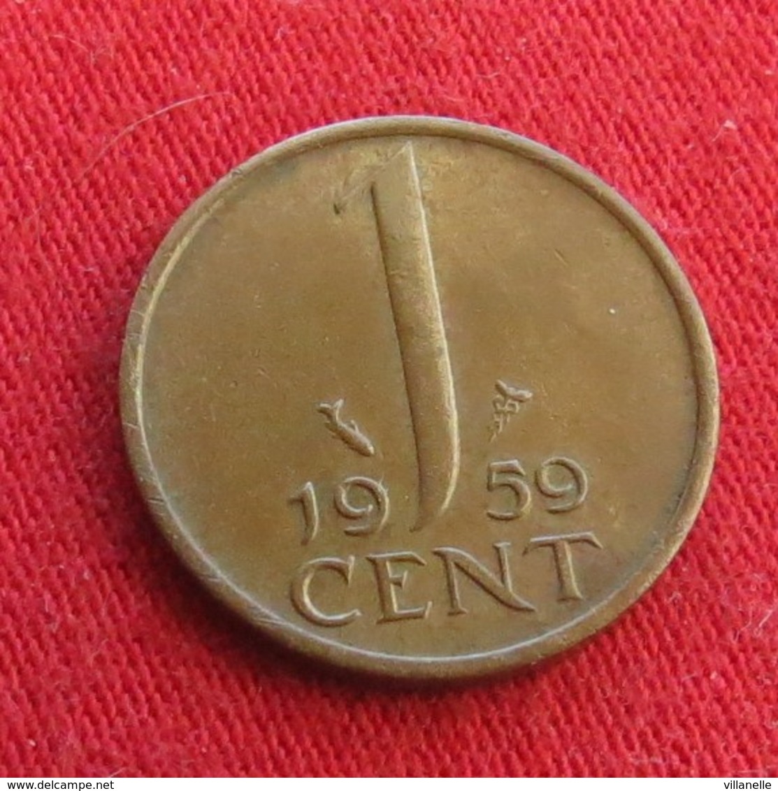 Netherlands 1 Cent 1959 KM# 180 Holanda Hollande Nederland Pays-Bas - Autres & Non Classés