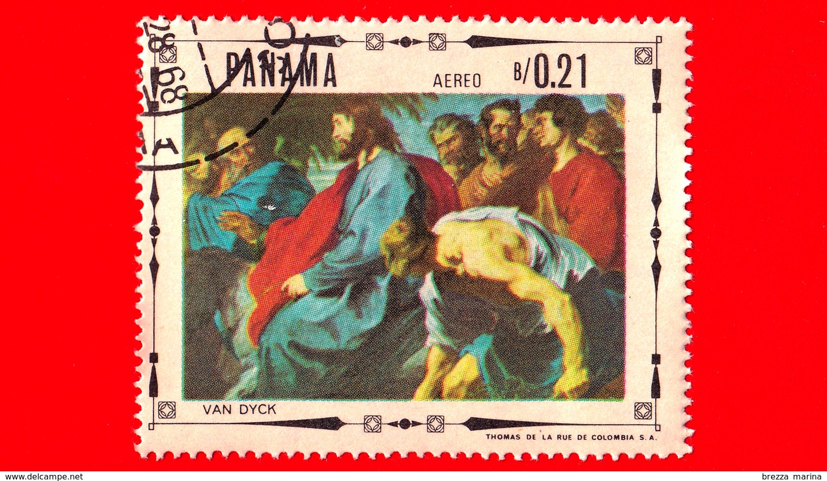 PANAMA - Nuovo - 1968 - Vita Di Cristo - L'entrata Di Cristo A Gerusalemme, Dipinto Di Anthonis Van Dyck. - 0.21 P. Aere - Panama