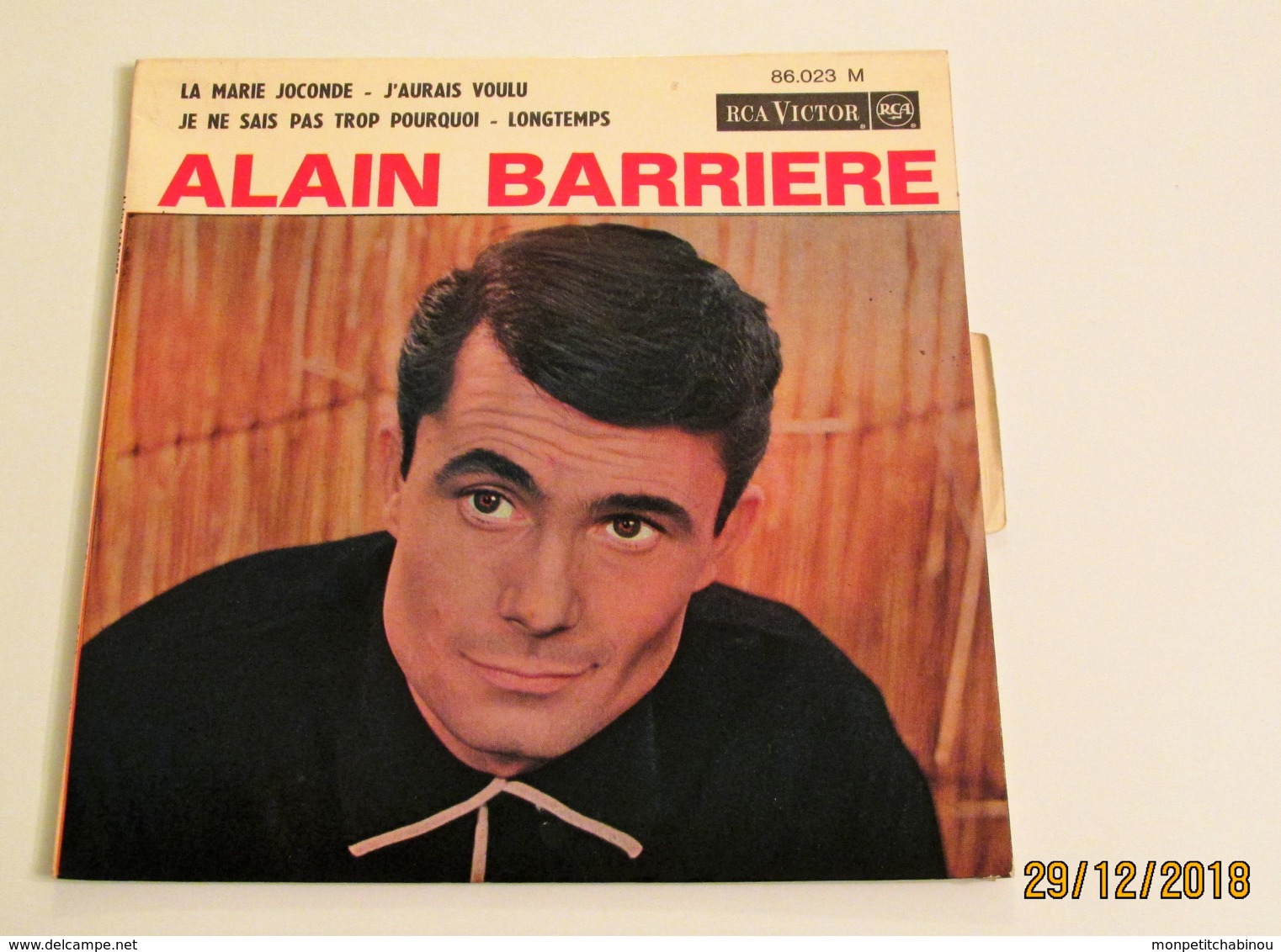 45T ALAIN BARRIÈRE : La Marie Joconde - Other - French Music