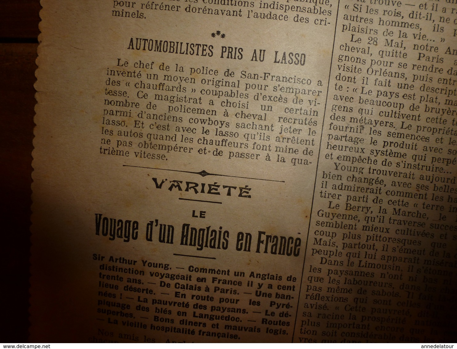 1908 LE PETIT JOURNAL: La Guillotine épouvante Les Malfaiteurs ;  Les Automobilistes Pris Au Lasso; Etc - Le Petit Journal