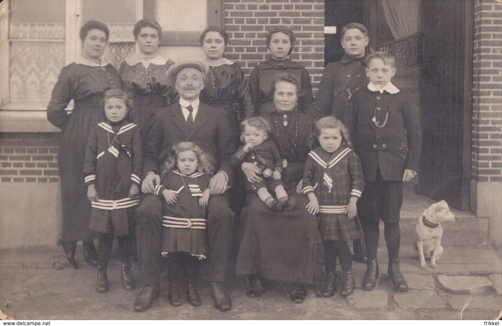 Fotokaart Carte Photo Familieportret Door Fotograaf Cyrille Torfs Heyst-op-den-Berg Heist-op-den-Berg (matroos Hond) - Heist-op-den-Berg