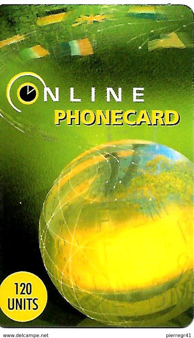 CARTE+-PREPAYEE-ONE LINE-GB-120U-1/8/99-GLOBE-Plastic Epais-TBE - Autres & Non Classés