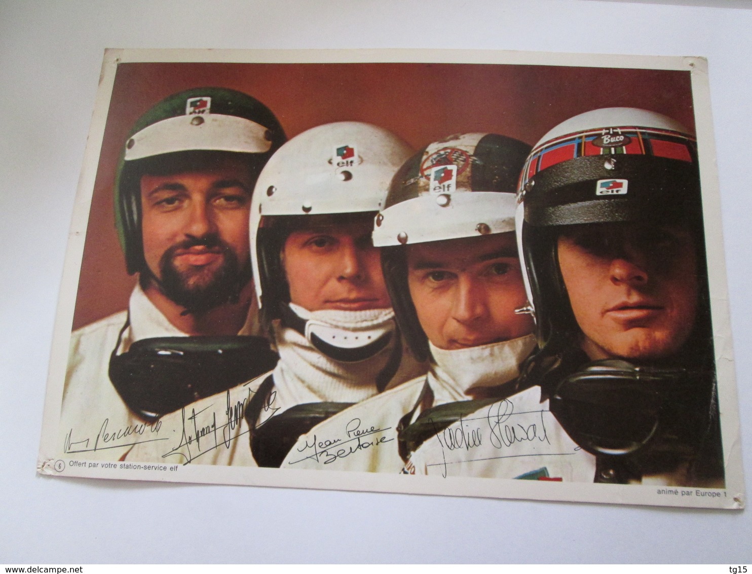 Photo  Collection ELF  21X30 Cm    L EQUIPE MATRA ELF  PESCAROLO  SERVOZ GAVIN  BELTOISE  STEWART - Auto's