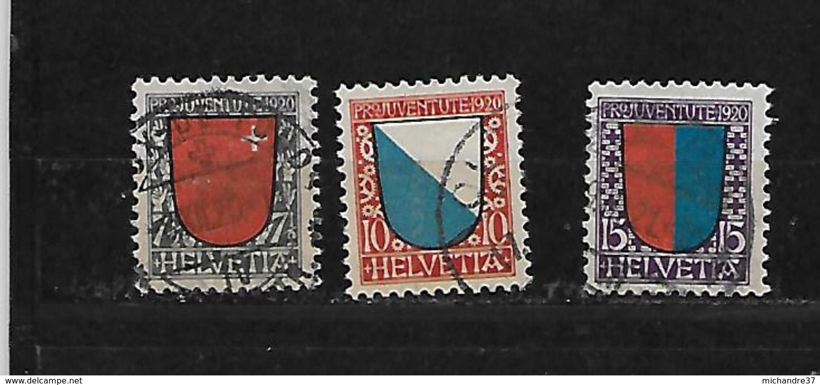 SUISSE 176 à 178 Oblitérés Rond - Used Stamps