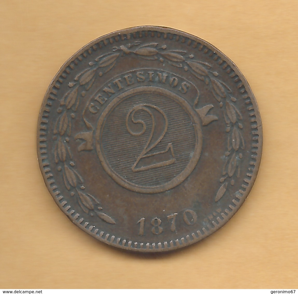 Paraguay - 2 Centésimos - 1870 - KM3 - Paraguay