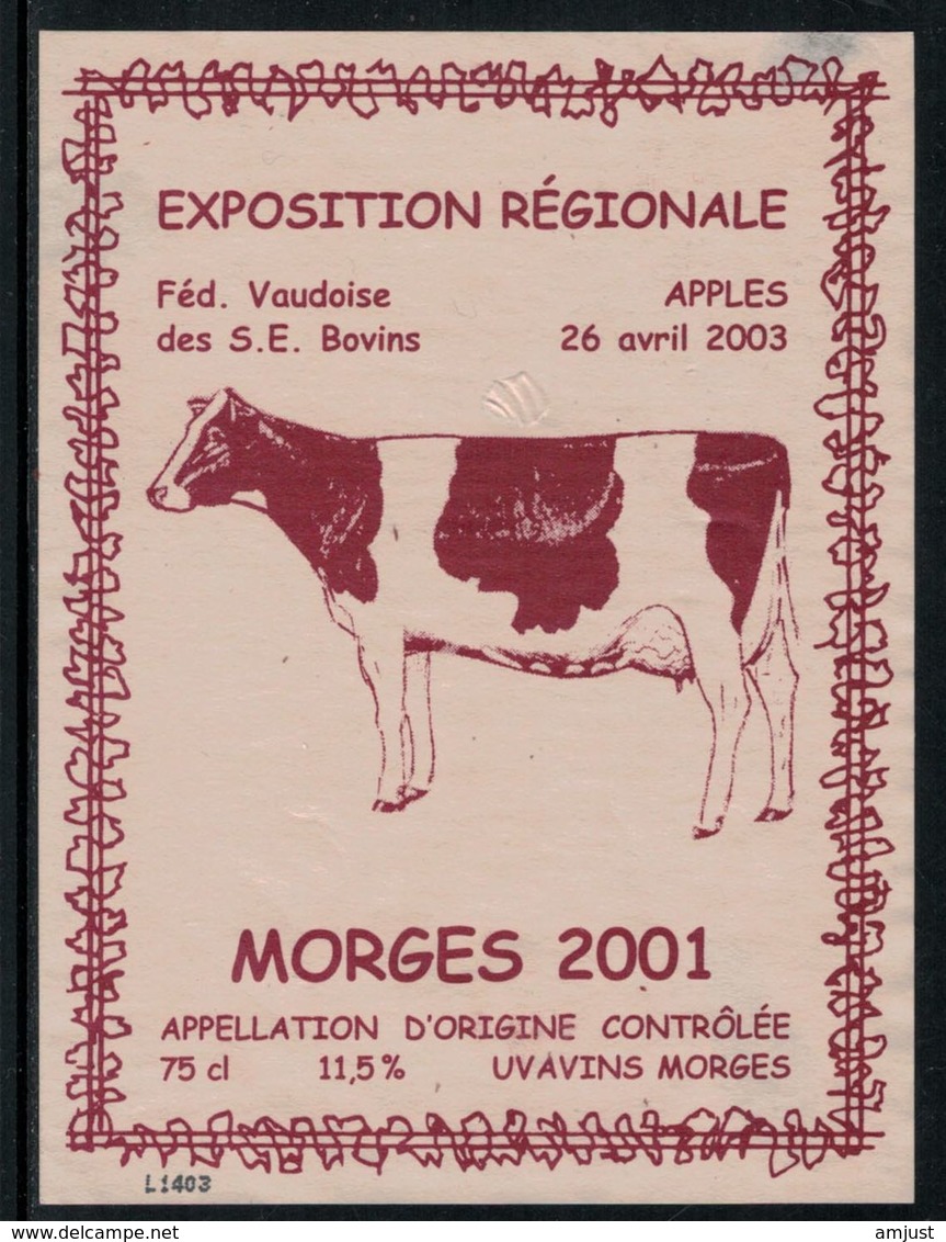 Rare // Etiquette De Vin // Vaches // Morges, Exposition Régionale - Kühe