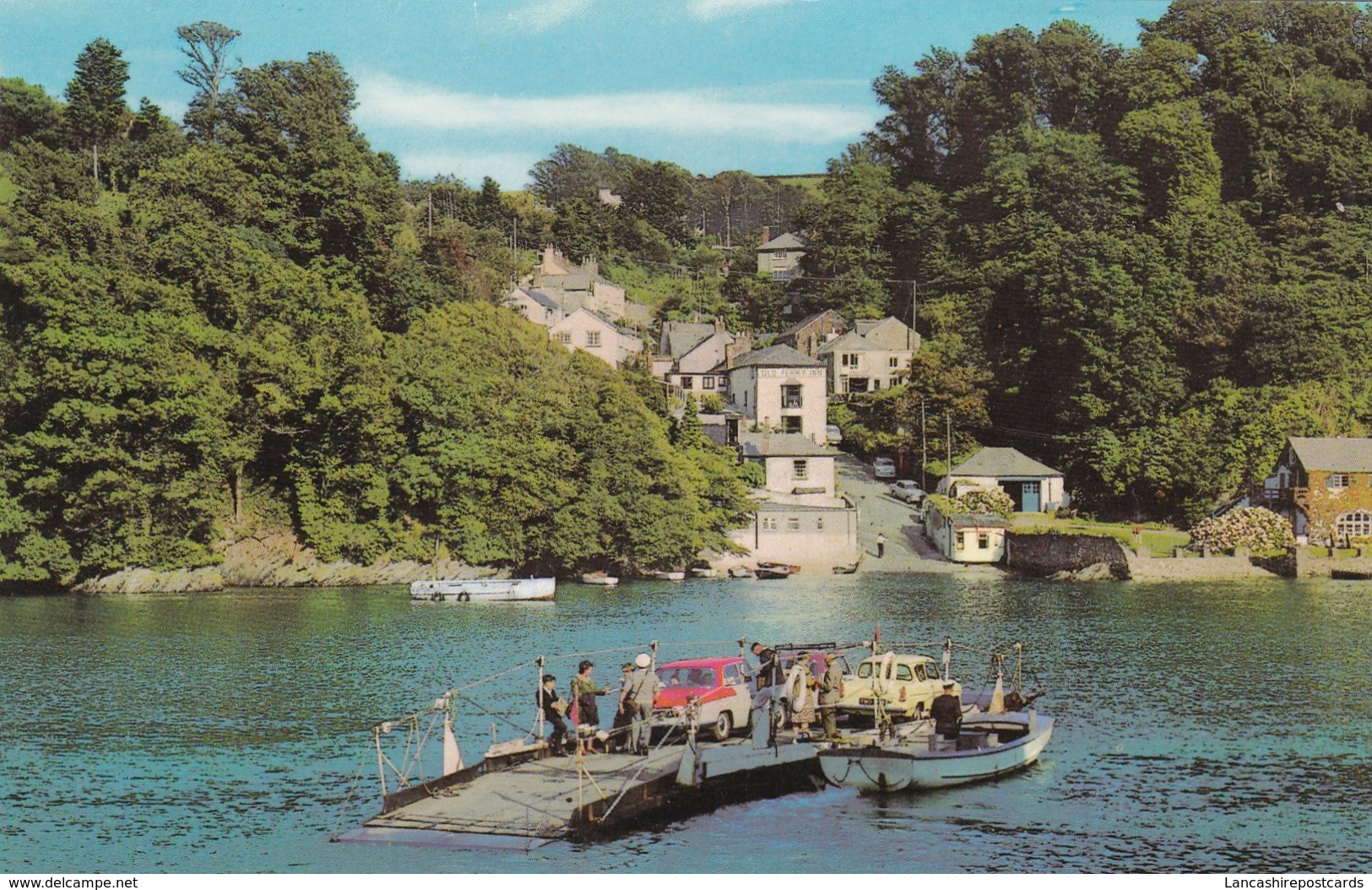 Postcard Bodinnick Ferry Fowey Cornwall [ Car Ferry ] My Ref  B12793 - Ferries