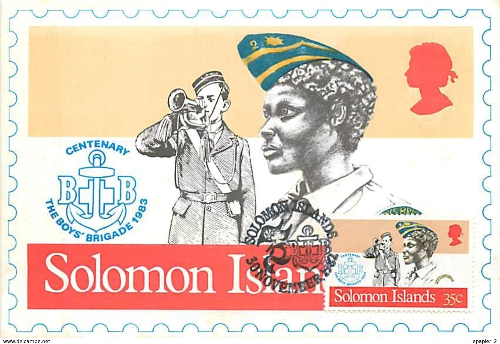 Solomon Islands Centenary Boy's Brigade 1983   Carte Maximum Card CM - Salomon (Iles 1978-...)