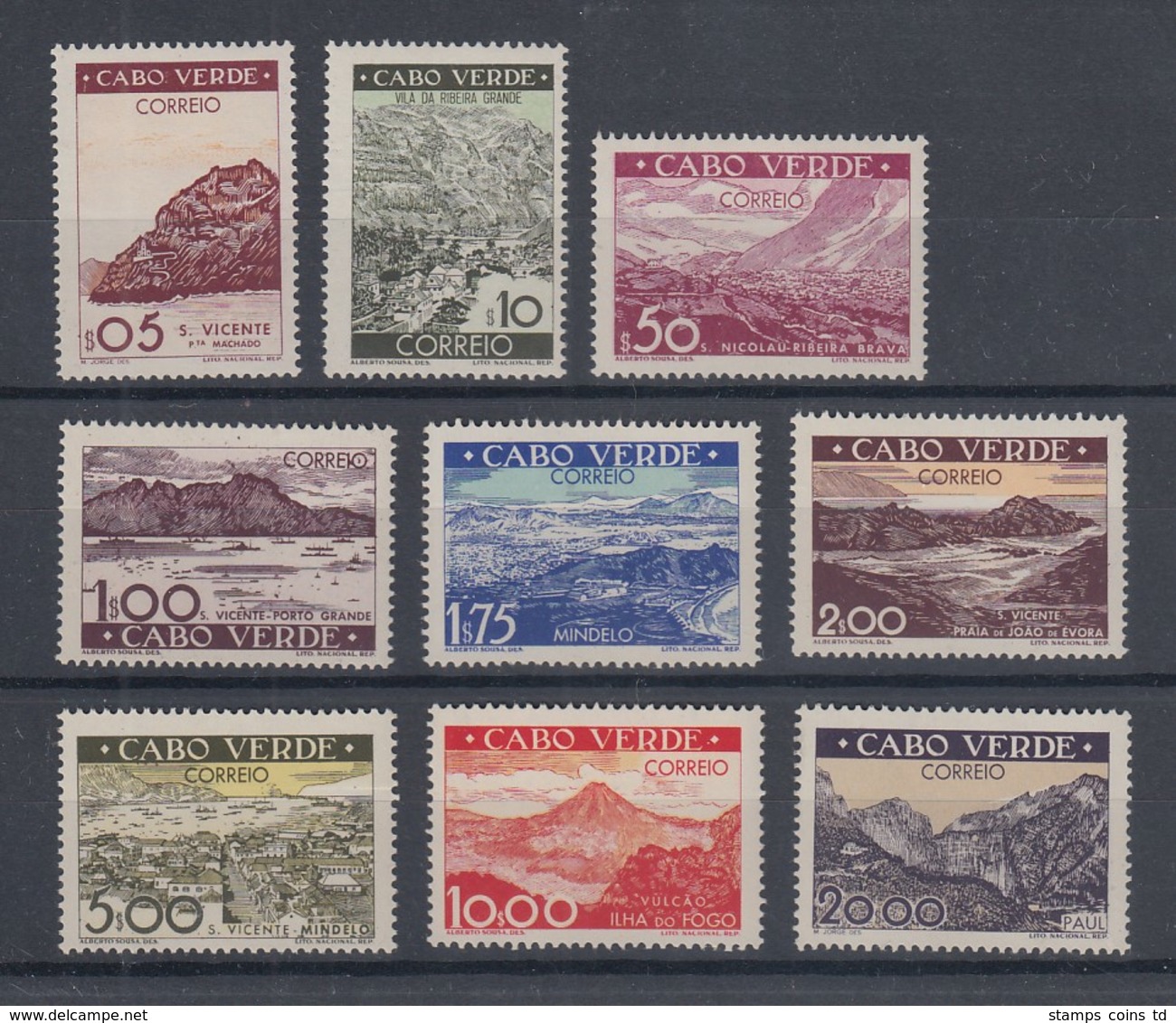 Cabo Verde (Kapverden) Freimarken-Satz Mi.-Nr. 260-268 Komplett **  - Cap Vert