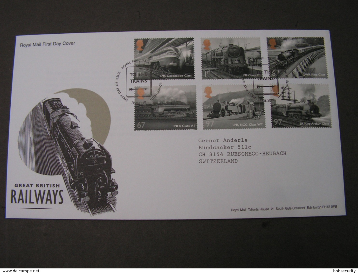 GB FDC 2010  Eisenbahn Train 2989 - 2994 - 2001-2010 Dezimalausgaben