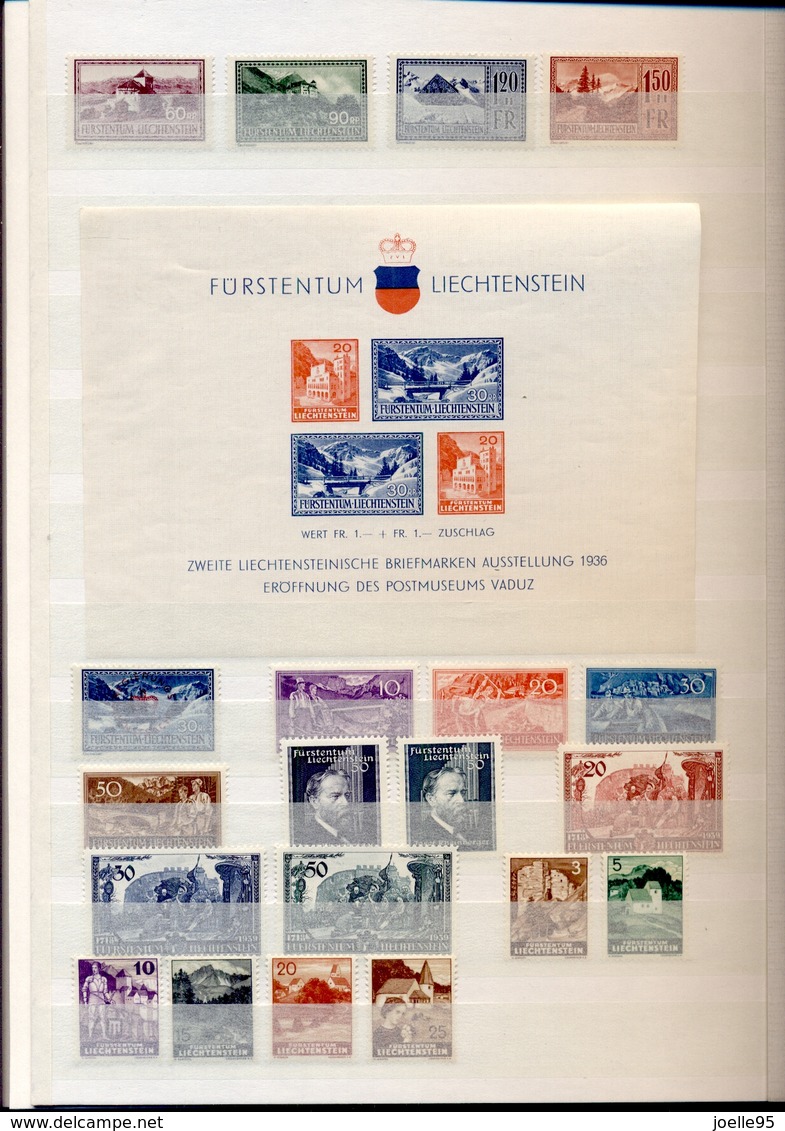 Liechtenstein 1912/1995 - Verzameling In Blauw Davo Album - Collections