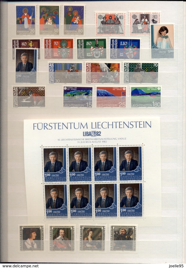 Liechtenstein 1912/1995 - Verzameling in blauw Davo album