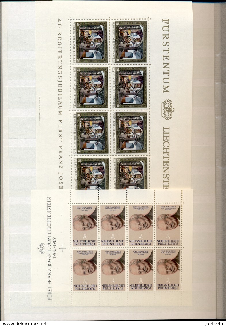 Liechtenstein 1912/1995 - Verzameling in blauw Davo album