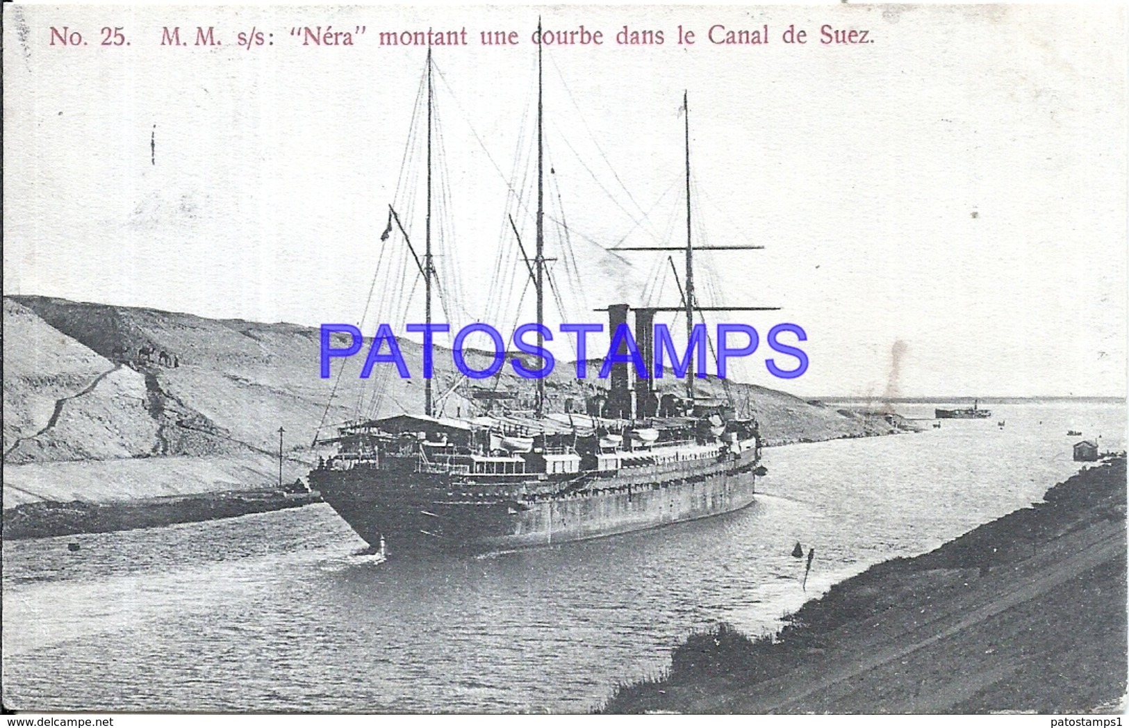 106164 SHIP M.M NERA CANAL DE SUEZ POSTAL POSTCARD - Other & Unclassified