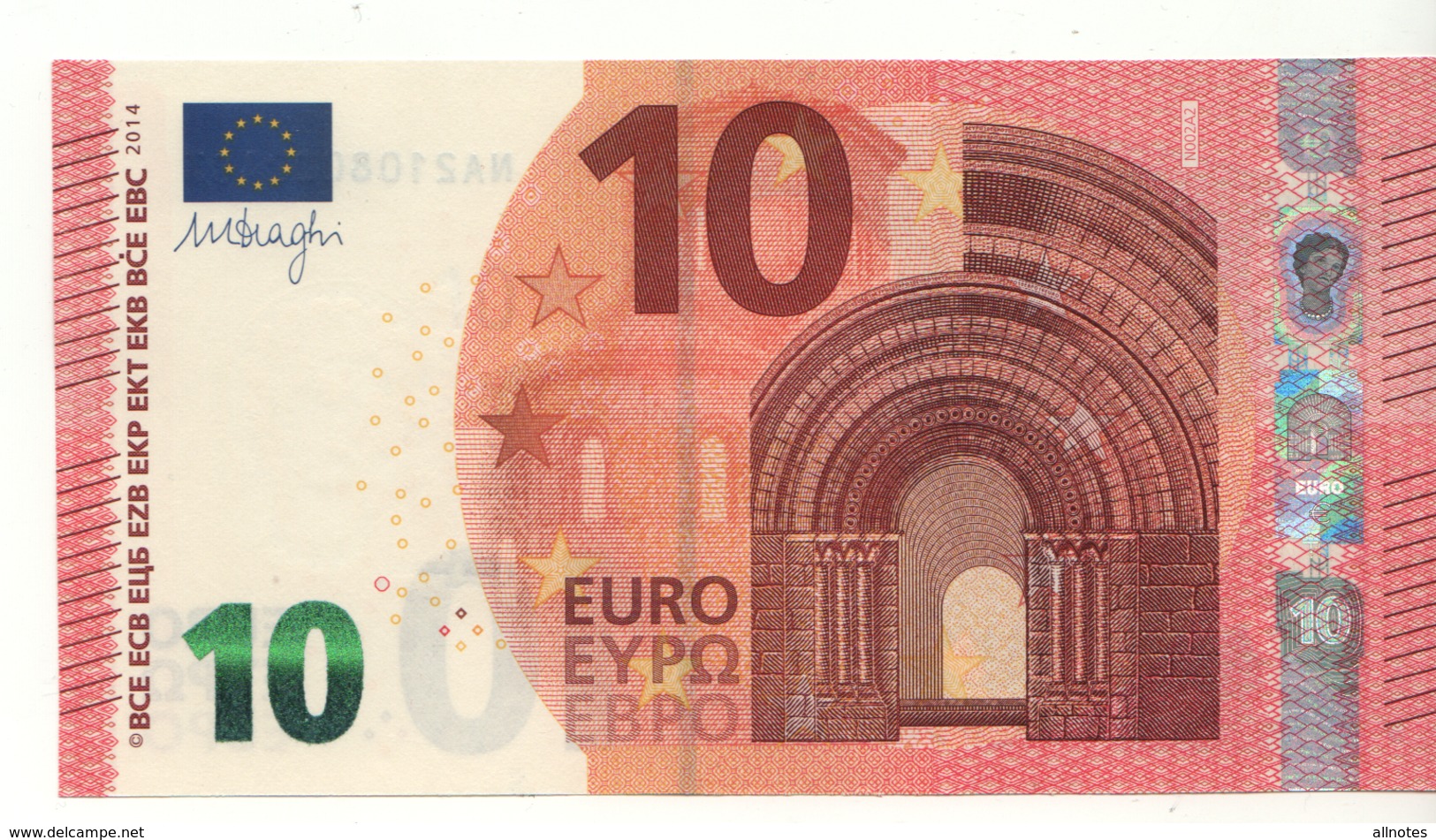 10 EURO   'Austria'   DRAGHI    N 002 A2     NA2108022463  /  FDS  - UNC - 10 Euro