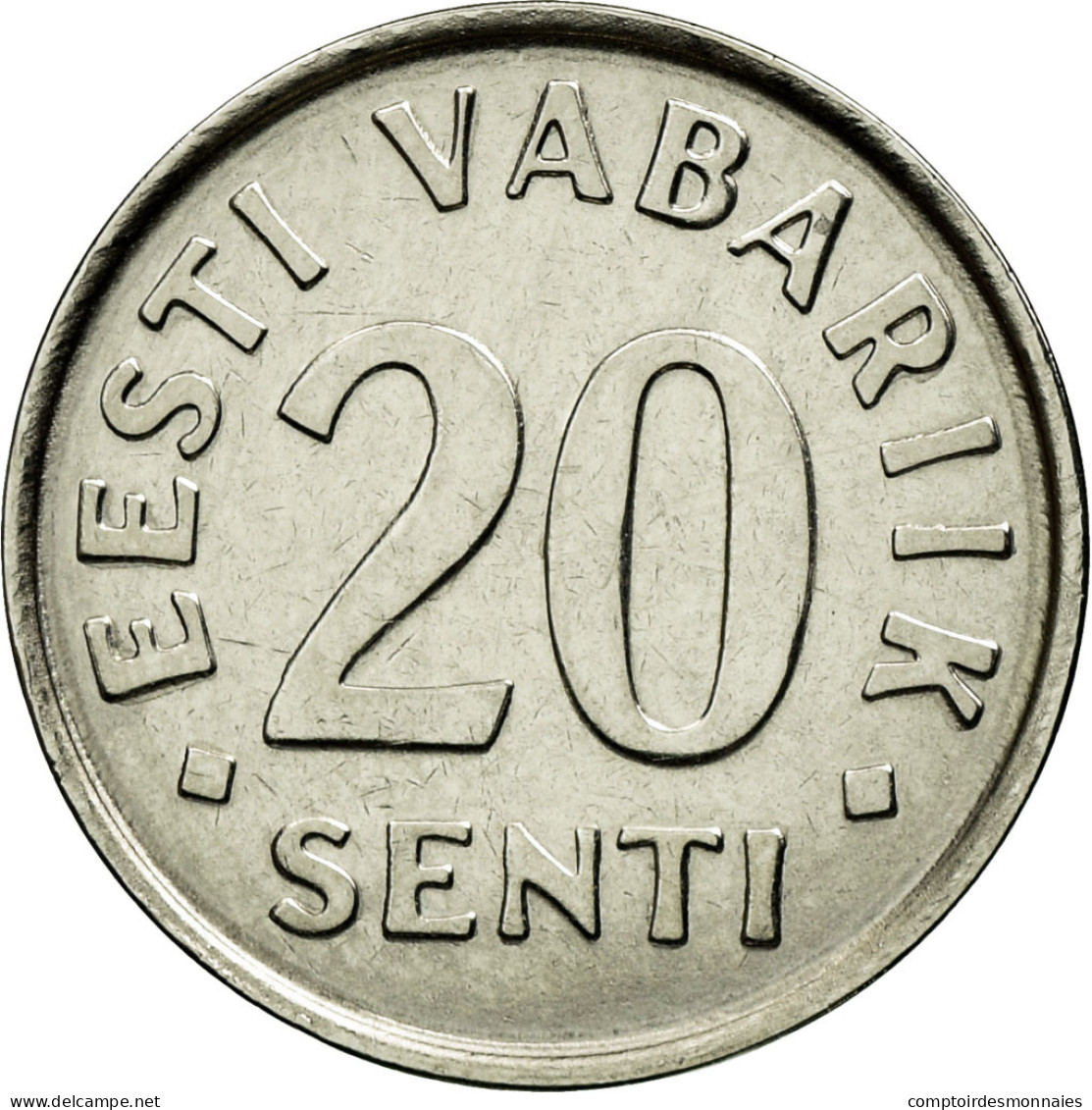 Monnaie, Estonia, 20 Senti, 2004, No Mint, SPL, Nickel Plated Steel, KM:23a - Estonie