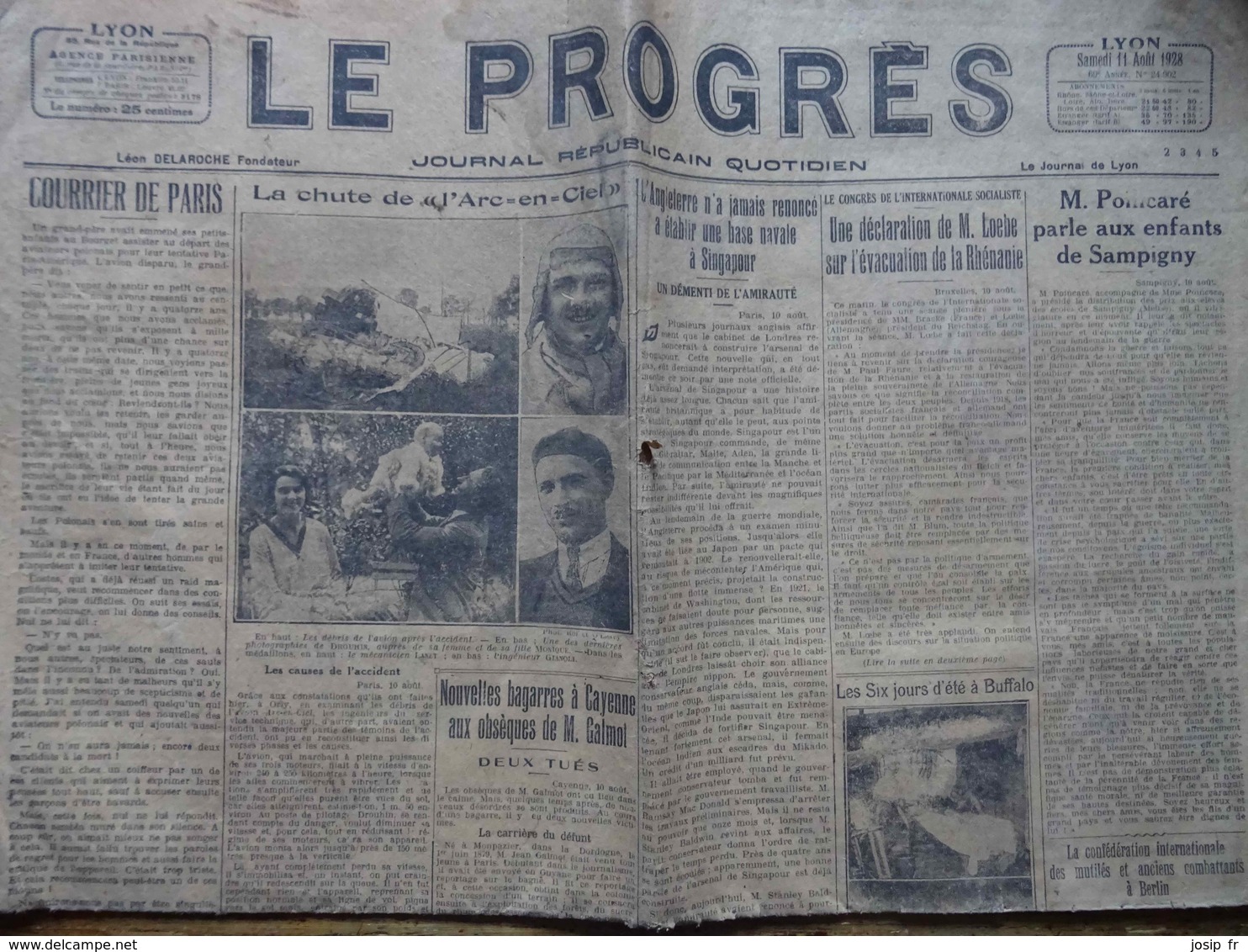 CIRQUE : Pavé Publicitaire CIRQUE BUFFALO BILL-LE PLUS GRAND CIRQUE DU MONDE Dans Le PROGRÈS Du 11 Août 1928 - Autres & Non Classés