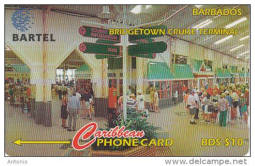 BARBADOS ISL.(GPT) -  Bridgetown Cruise Terminal, CN : 250CBDA, Tirage 49400, Used - Barbados