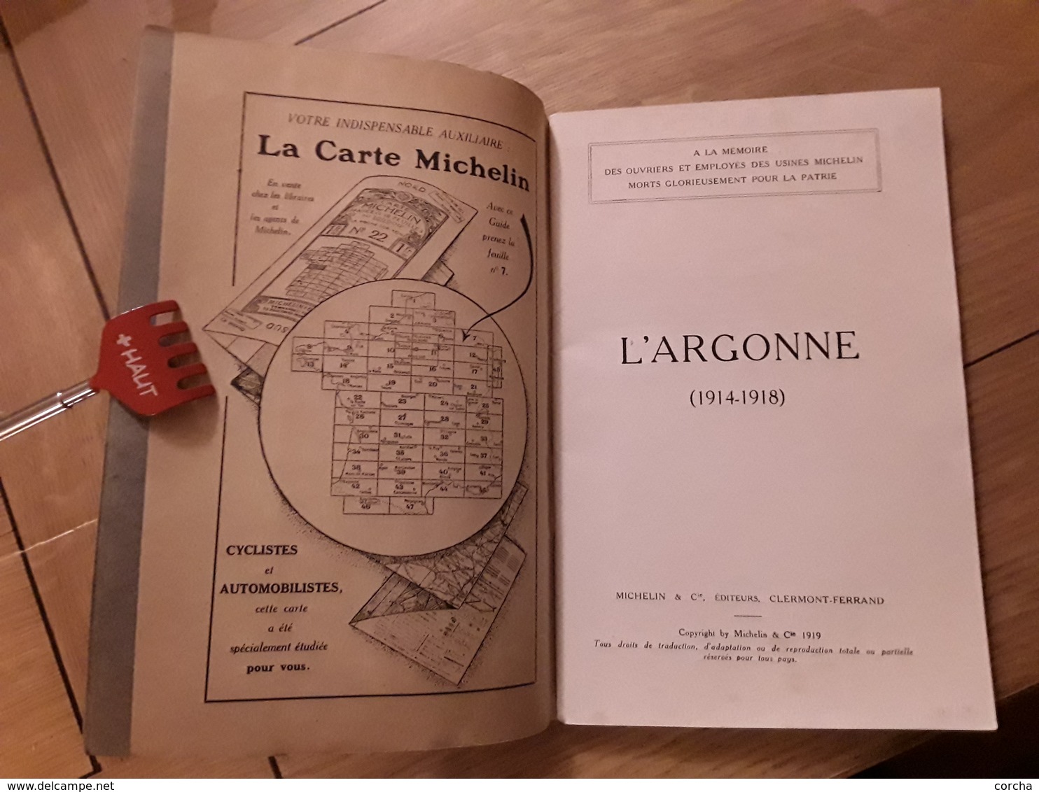 Militaria - L'Argonne - Guide Illustré Michelin 1919  - Très Bon état  Avec Sa Jaquette - Guerre 1914-18