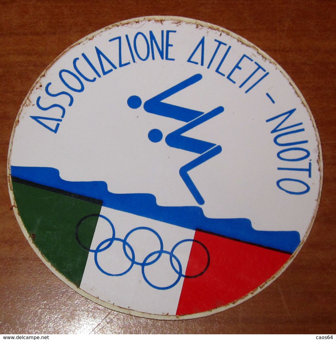 ASSOCIAZIONE ATLETI - NUOTO STICKER ADESIVO VINTAGE - Adesivi