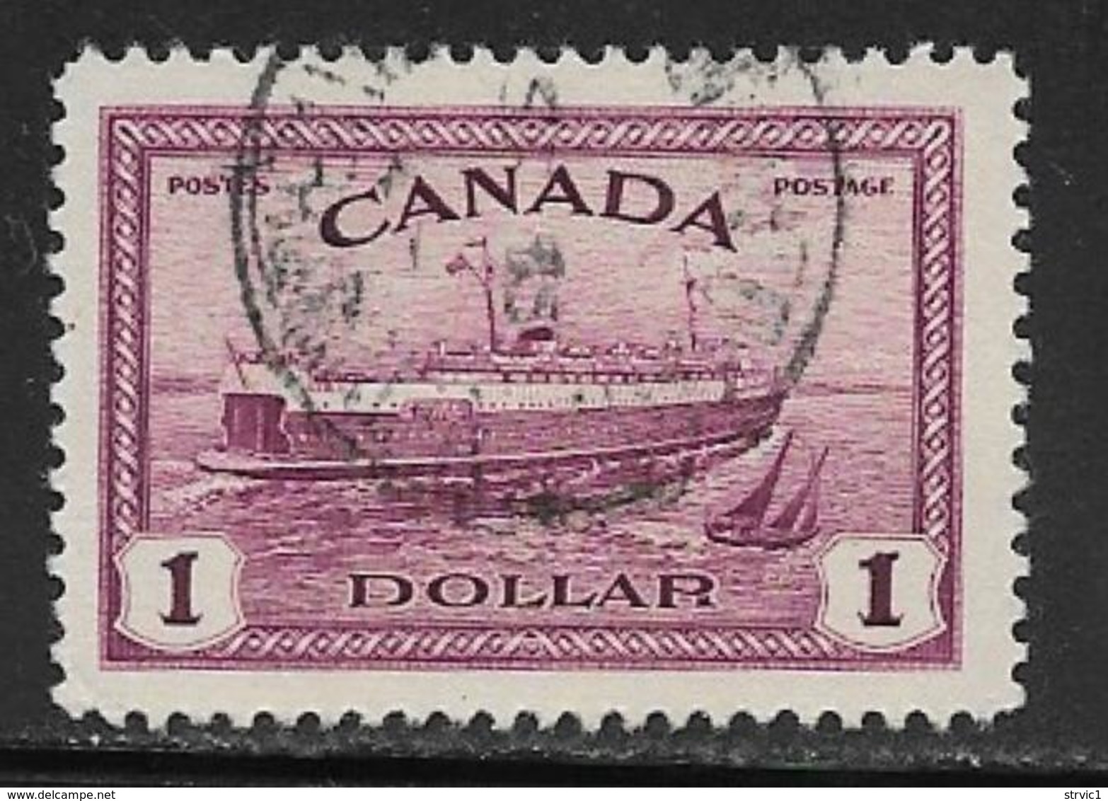 Canada Scott # 273 Used Train Ferry, 1946 - Used Stamps