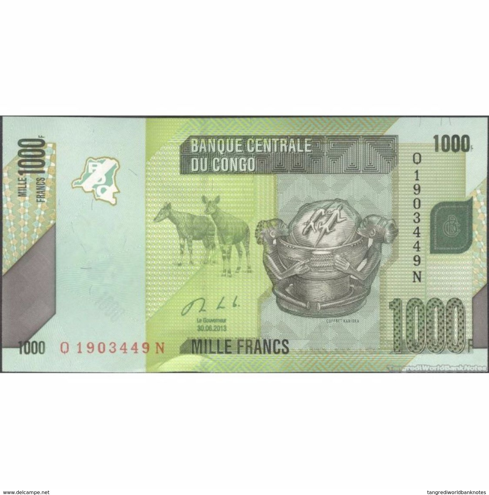 TWN - CONGO DEM. REP. 101b - 1000 1.000 Francs 30.6.2013 Q-N UNC - Democratic Republic Of The Congo & Zaire