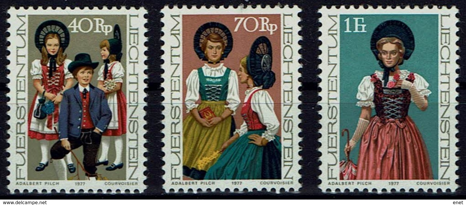 Liechtenstein 1977 - Liechtensteiner Trachten - MiNr 684-686 - Kostüme