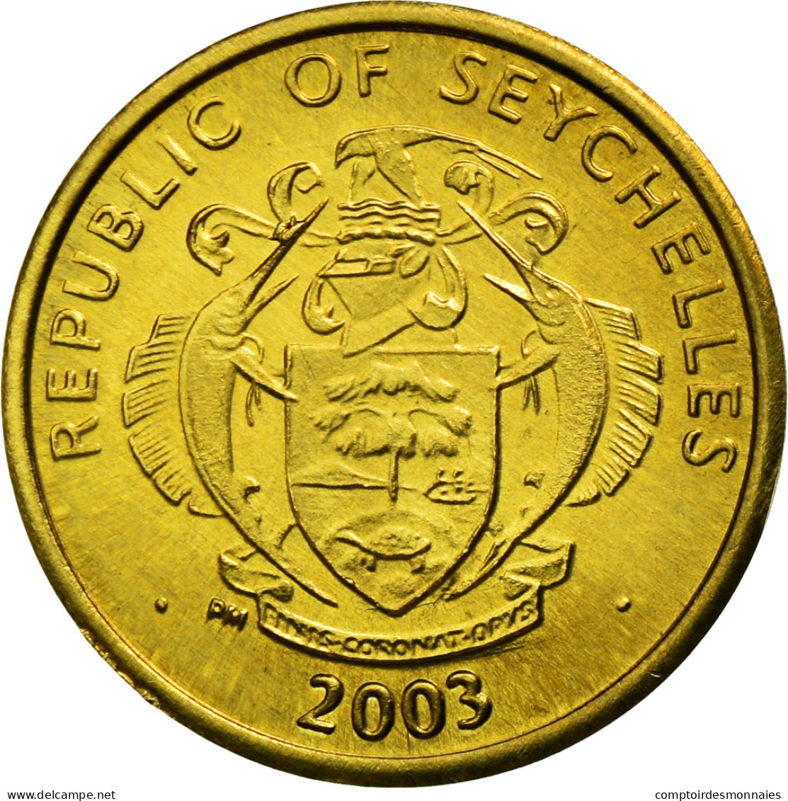 Monnaie, Seychelles, 5 Cents, 2003, British Royal Mint, SPL, Laiton, KM:47.2 - Seychelles