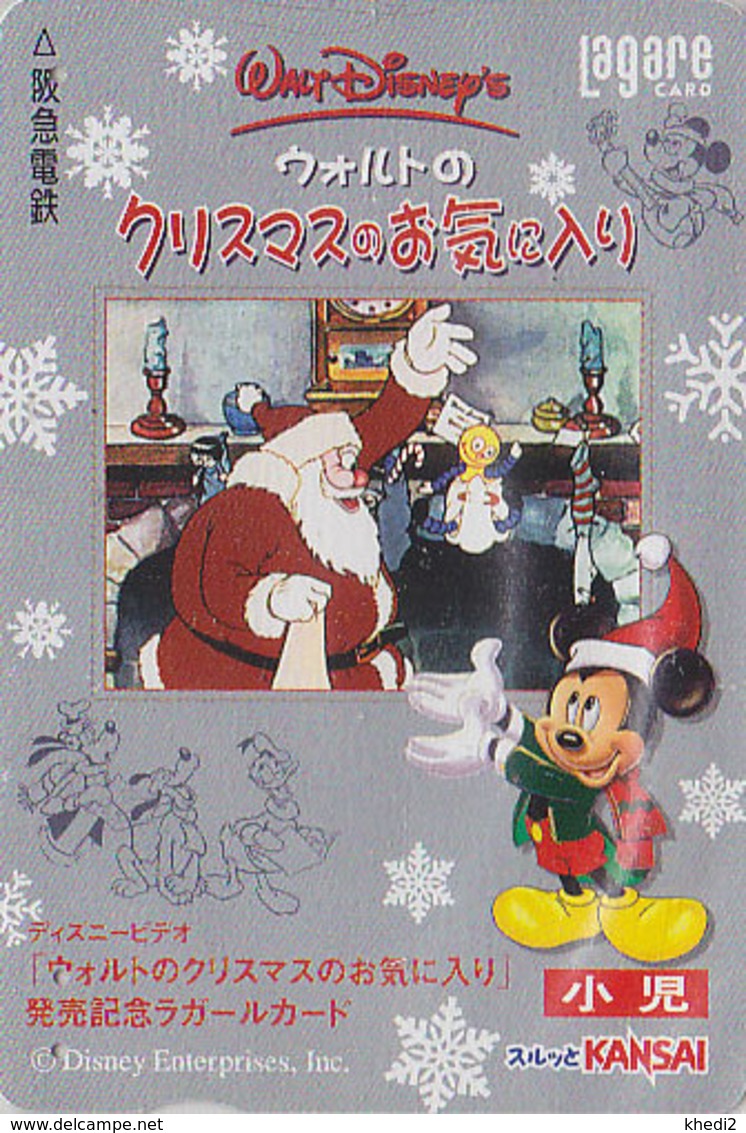 Carte Prépayée Japon - DISNEY - PERE NOEL MICKEY - CHRISTMAS SANTA CLAUS Japan Prepaid Lagare Card - Disney