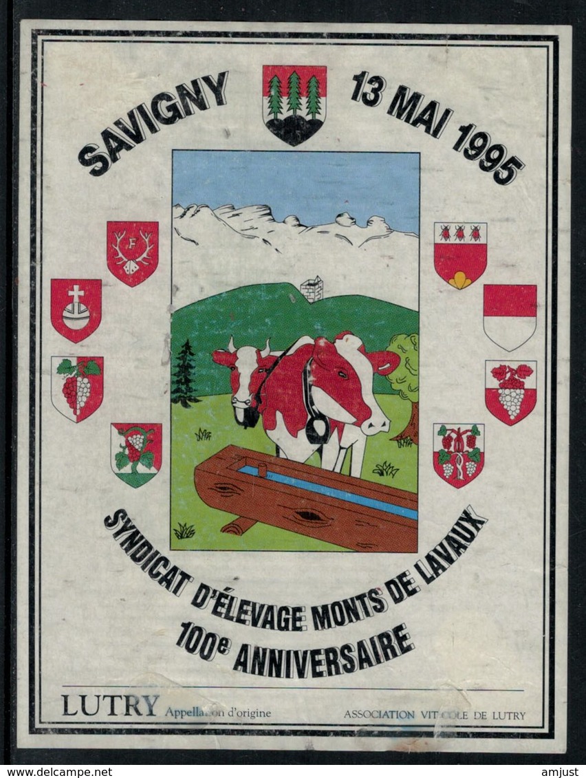 Rare // Etiquette De Vin // Vaches // Lutry, Syndicat D'élevage Monts De Lavaux - Vaches