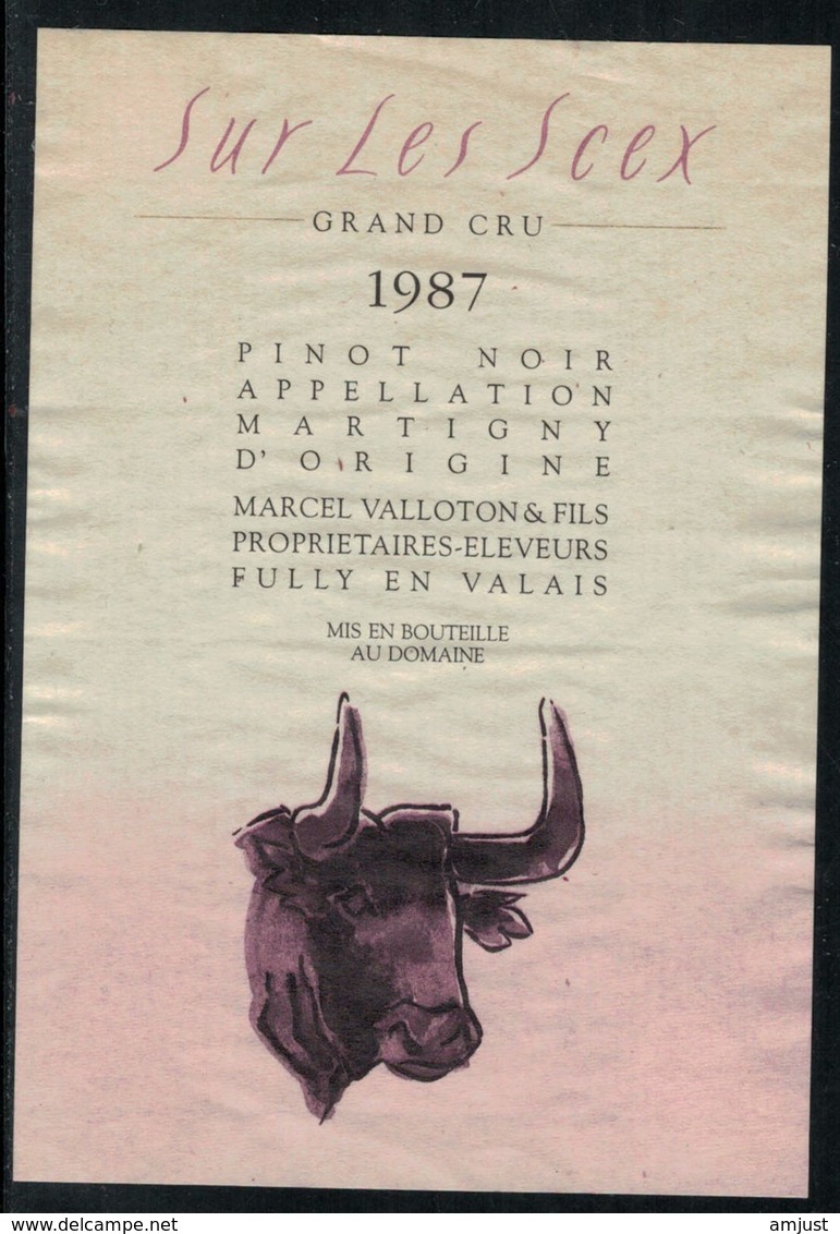 Rare // Etiquette De Vin // Vaches // Pinot Noir, Fully - Kühe