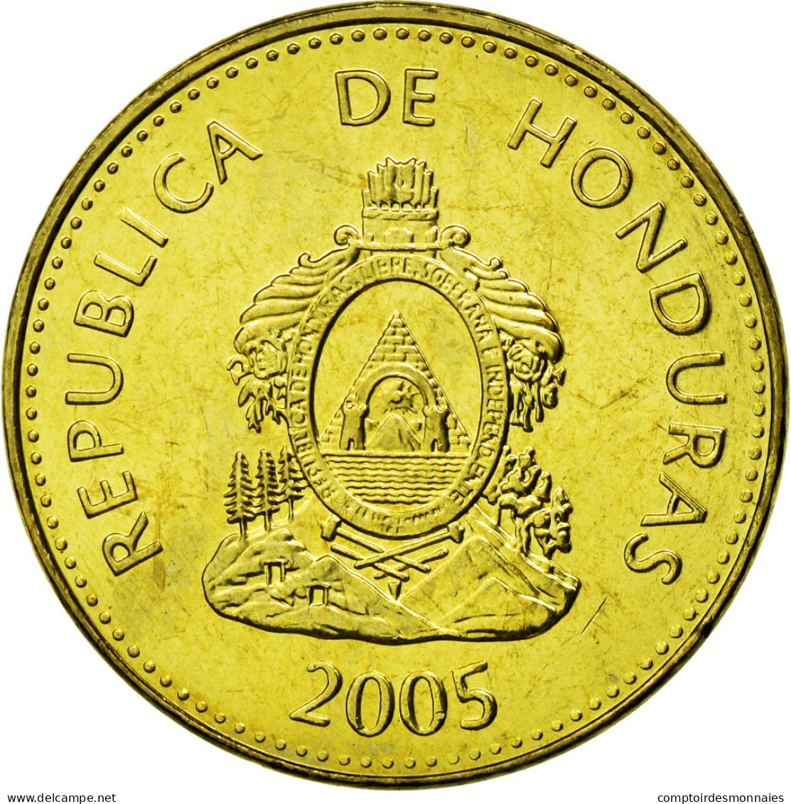 Monnaie, Honduras, 5 Centavos, 2005, SPL, Laiton, KM:72.4 - Honduras